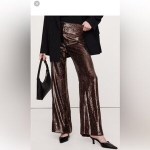 Banana Republic Women's Sequin Wide-Leg Pants